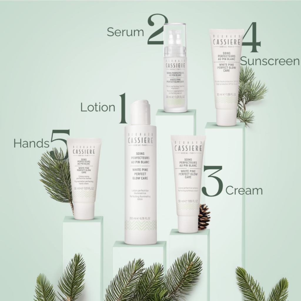 Bernard Cassiere White Pine Perfecting Care line routine